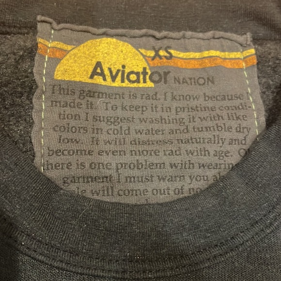 Aviator Nation Cropped Crew Smiley Sz.XS - Picture 2 of 3